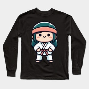 Karate mom in Japanese Style design Long Sleeve T-Shirt